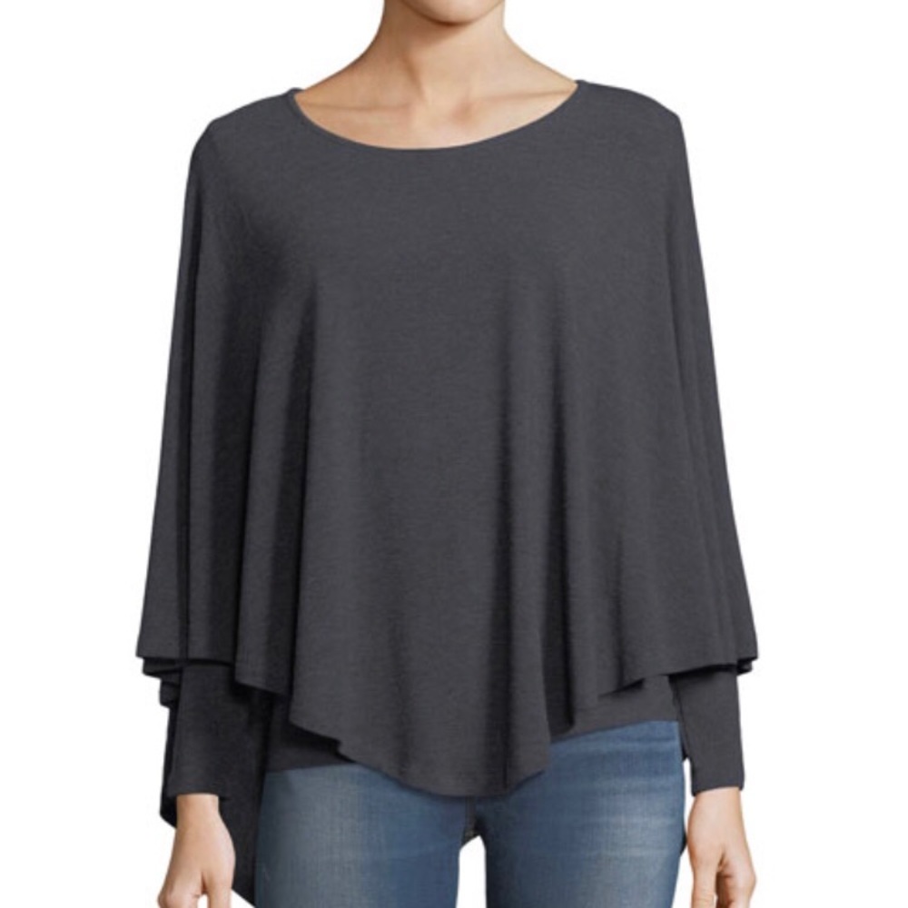 NEW Neiman Marcus poncho top classy P.Luca S gray